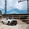 The all-new 2019 Silverado Work Truck features a “CHEVROLET” graphic across the grille and tailgate, blacked-out trim and 17-inch steel wheels for maximum durability. The interior features durable vinyl or cloth seats and 7-inch color touch screen.