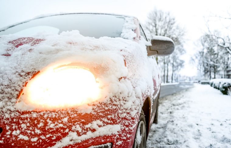 Snow Covered Car