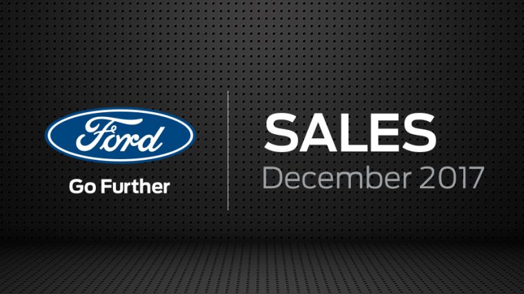 Ford December 2017 sales