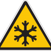 snow caution sign