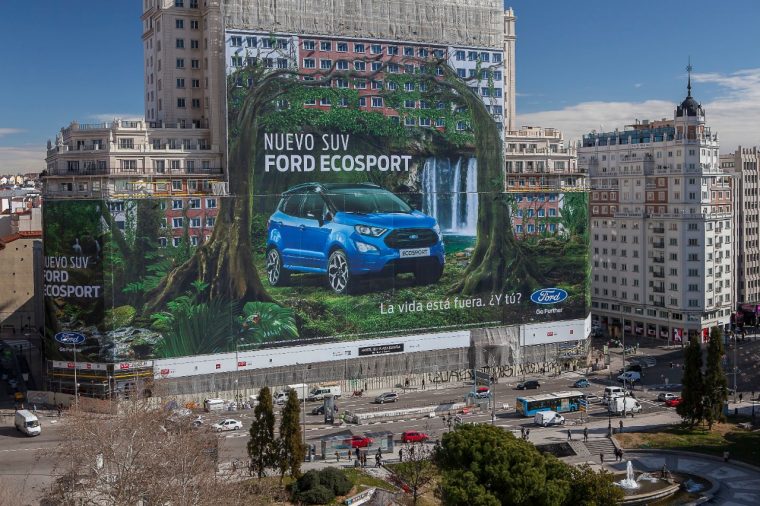 Ford EcoSport billboard Madrid Spain