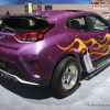 Hyundai Veloster Ant-Man and the Wasp Marvel Studios movie edition purple car flames display (5)