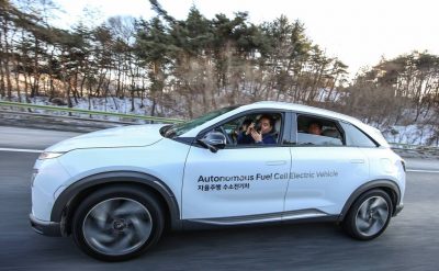 NEXO Autonomous Fuel Cell Electric Vehicle test Korea self-driving