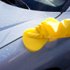 car wash drying with sponge