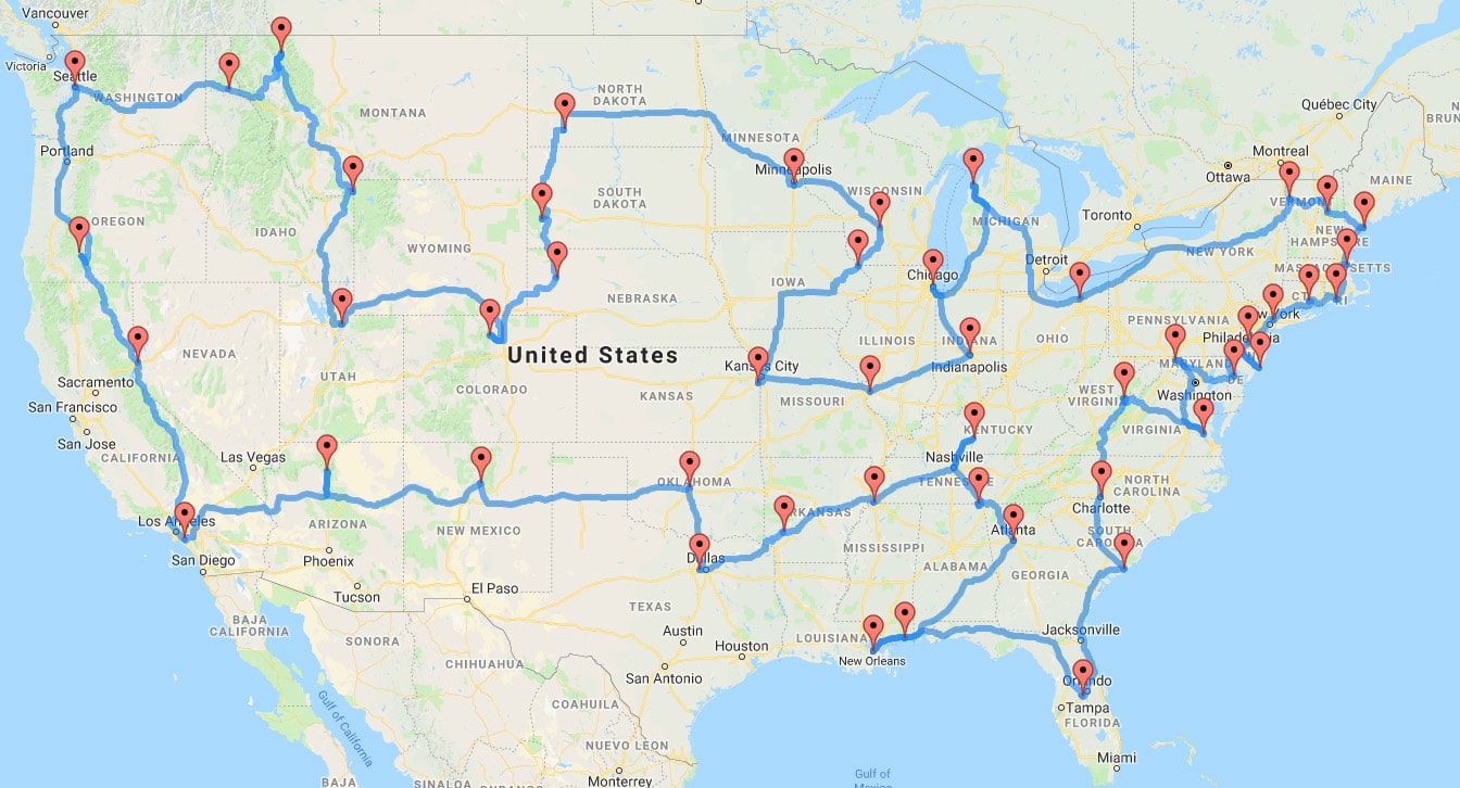 Chevrolet Helps Create The Most Efficient Route For A 48 State Road 