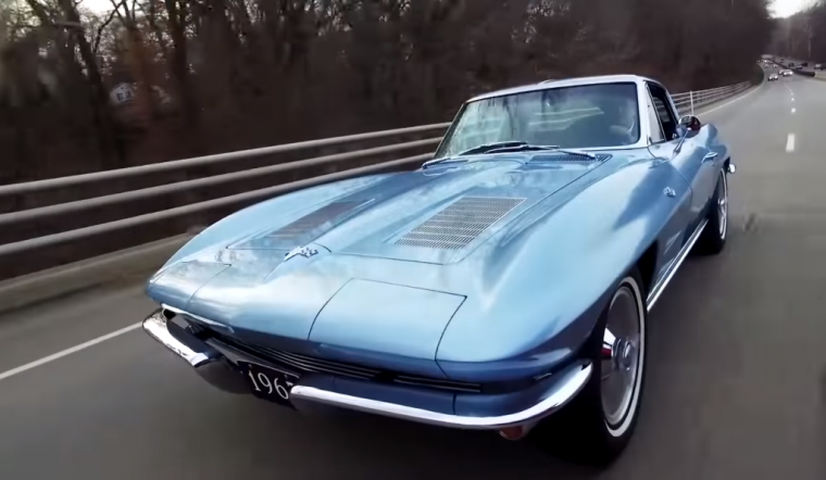 Obama Comedians in Cars Getting Coffee 1963 Corvette Stingray