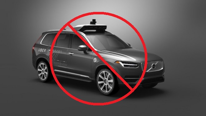 Uber self-driving volvo xc90