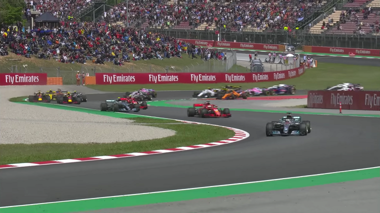 2018 Spanish GP First Corner