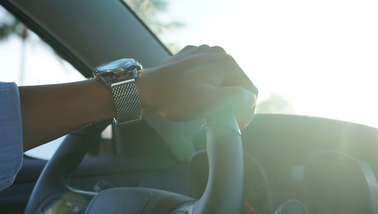 Hand on Steering Wheel Jeep Wave