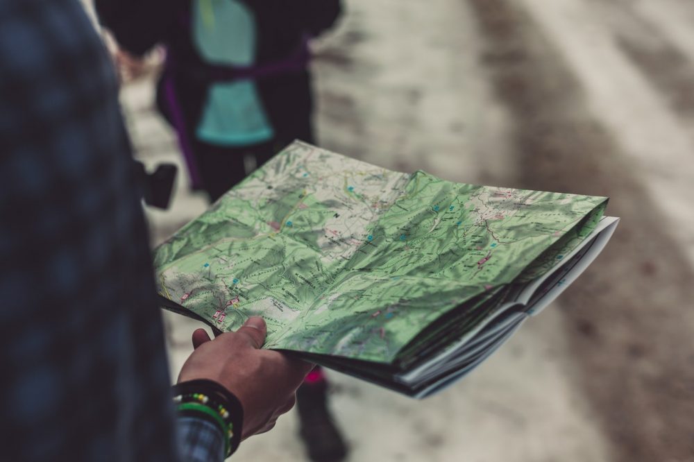 Road Trip Handheld Map college students spring break