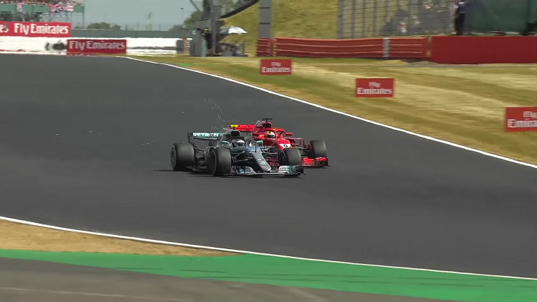 2018 British GP - Vettel Passes Bottas