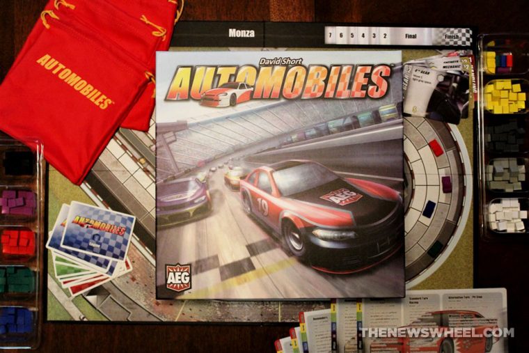 Automobiles review AEG car racing board game motorsports gearhead fun gameplay