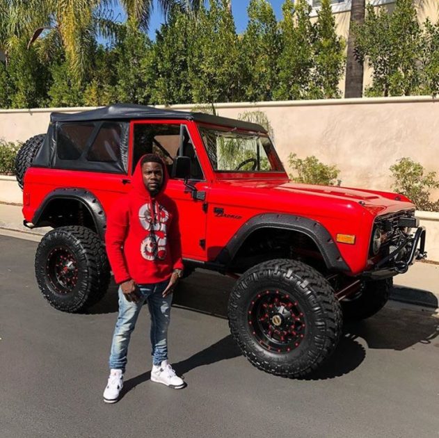 Ford Bronco red Kevin Hart Instagram