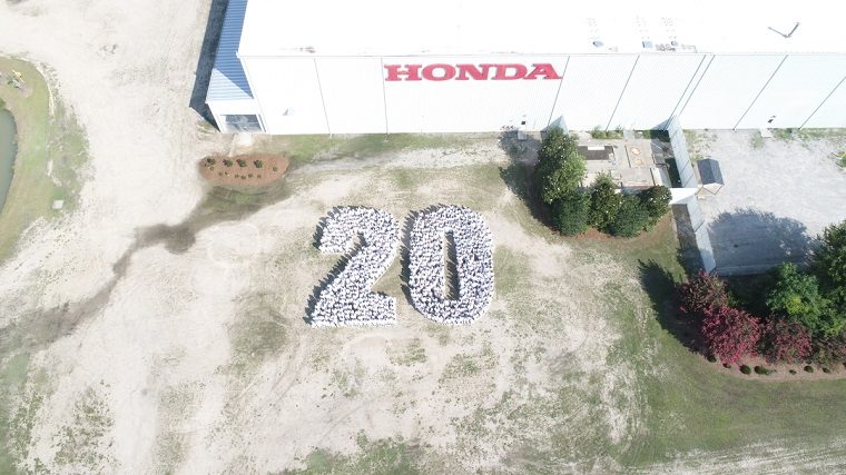 Honda of South Carolina associates celebrate 20 years of product