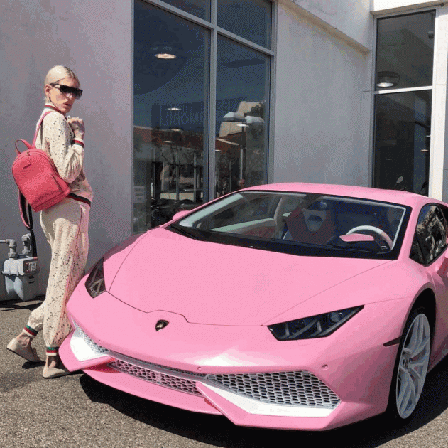 baby lamborghini car pink