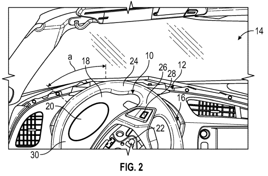 GM Patent adaptive instrument panel Figure 2