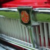 MG grille classic car logo chrome vintage British