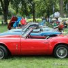 Row of antique classic sports cars at the 2018 Dayton British Car Show