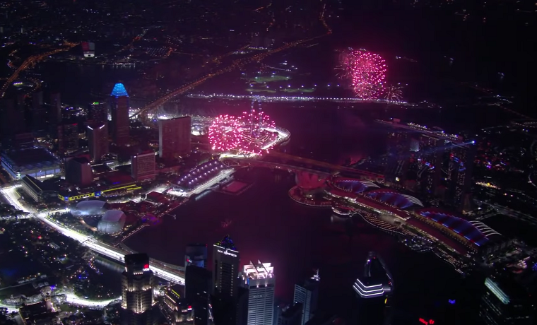 2018 Singapore GP Fireworks