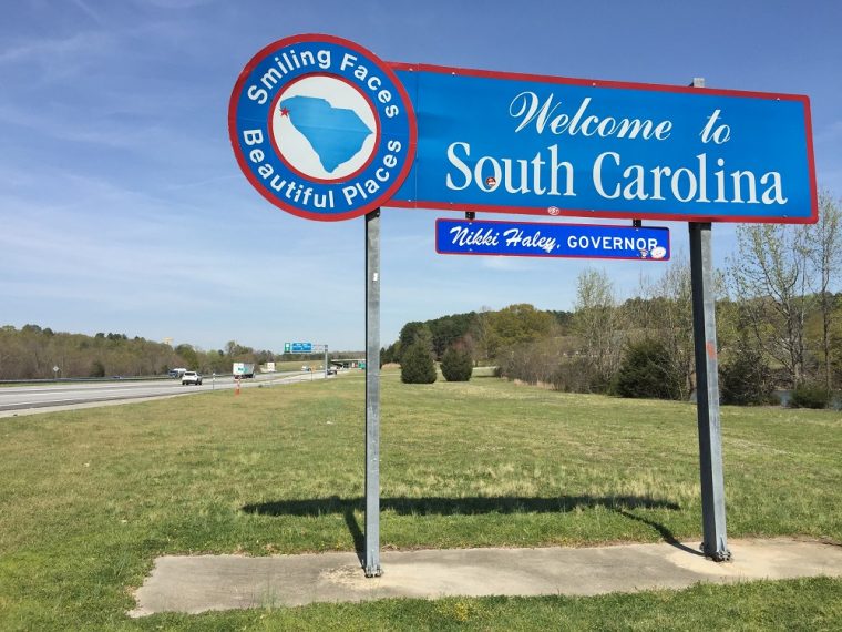 South Carolina Welcome Sign