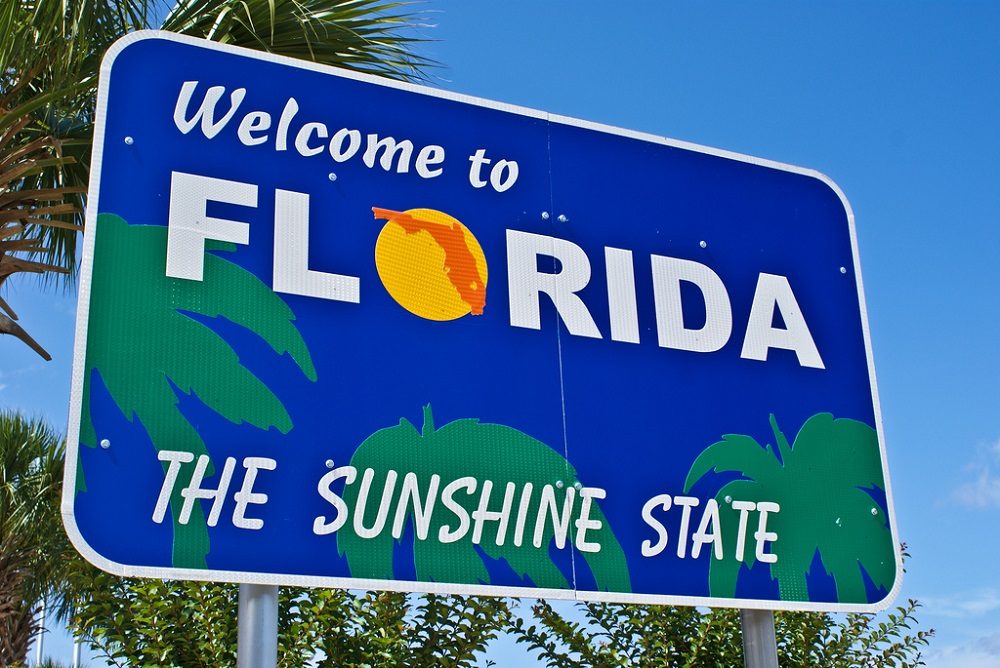 florida welcome sign