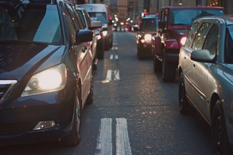 traffic in city cars