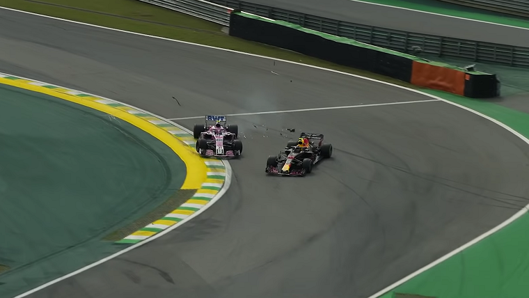 Ocon & Verstappen Crash