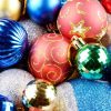 colorful christmas ball ornaments