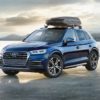 2019 Audi Q5 exterior blue with roof rack