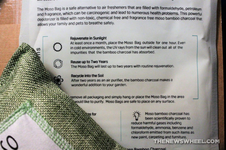 Moso Natural Air Purifying Bag Review Bamboo Charcoal Car Freshener instructions