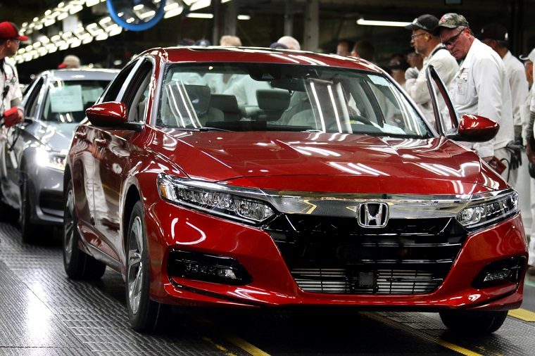 2018 Honda Accord on assembly line