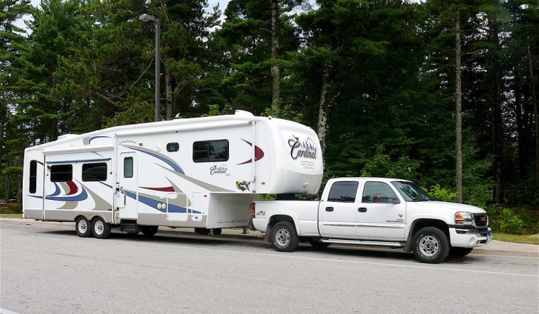 rv attached to truck