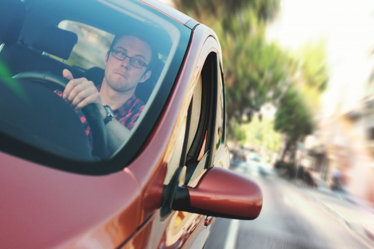 driver looking out side window