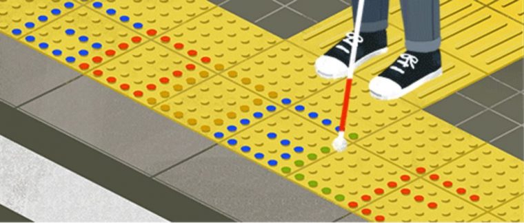 Google Doodle Seiichi Miyake Tenji bricks bumpy pavement tiles