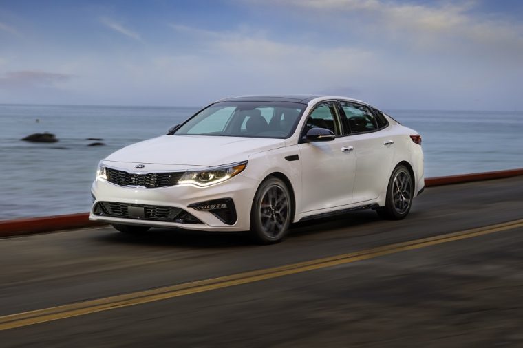 2019 Kia Optima SX white exterior