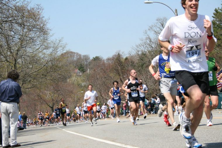 Boston Marathon runners