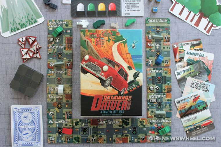 Getaway Driver board game review car race strategy escape 2 players Jeff Beck