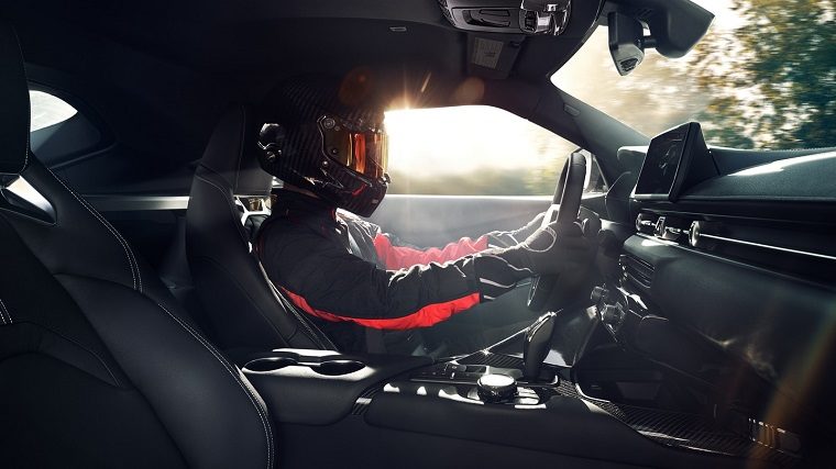 2020 Toyota Supra interior with driver