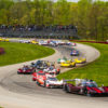 The No. 77 Mazda RT24-P at the Mid-Ohio Race