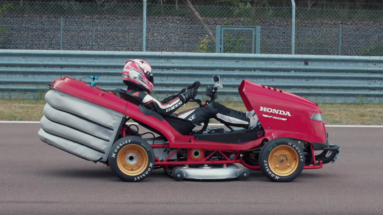 Jess Hawkins in the Mean Mower V2 World Record Attempt