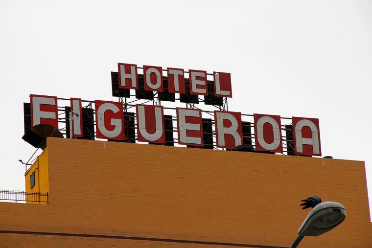 Hotel Figueroa sign Southern California