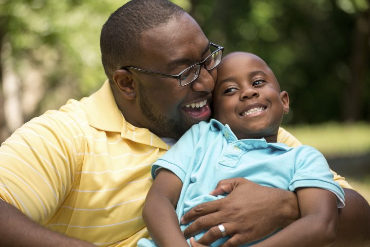 dad jokes father and son laughing