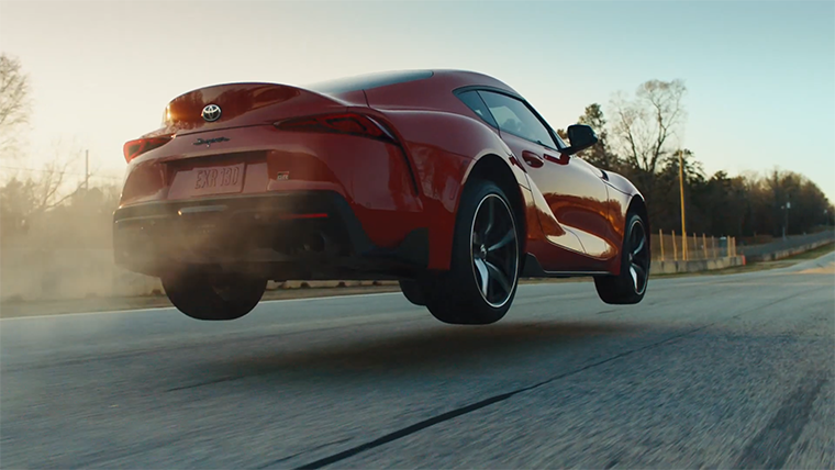 2020 Toyota GR Supra catches air in Track Day spot