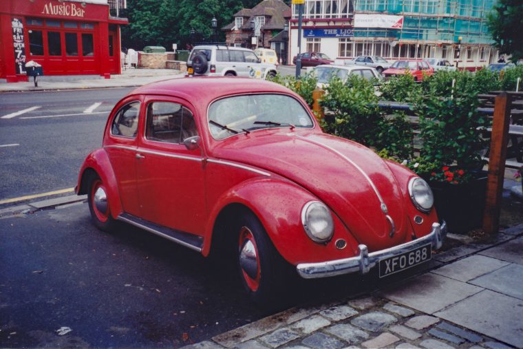 Classic VW Beetle UK license plate