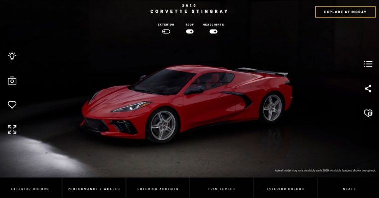 Corvette Visualizer Lets You Build Your Ideal 2020 Stingray