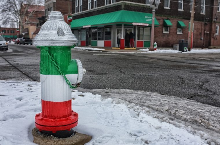 Italian flag pride fire hydrant