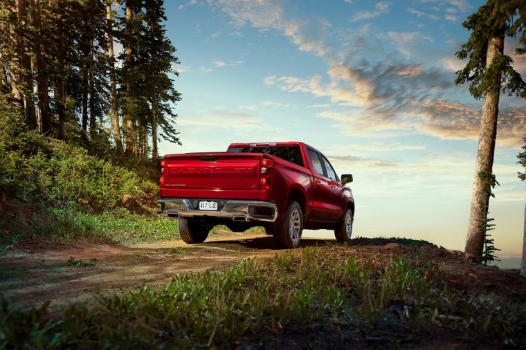 2019 Chevy Chevrolet Silverado rear red outdoors camping