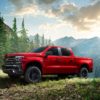 2019 Chevy Chevrolet Silverado red outdoors camping