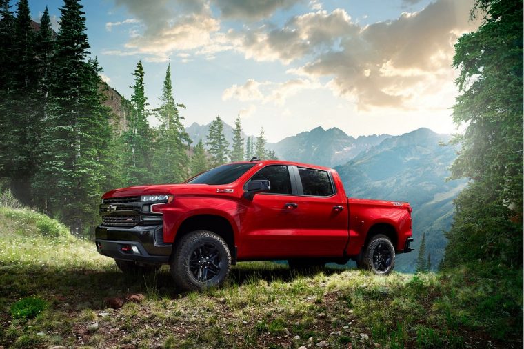 2019 Chevy Chevrolet Silverado red outdoors camping