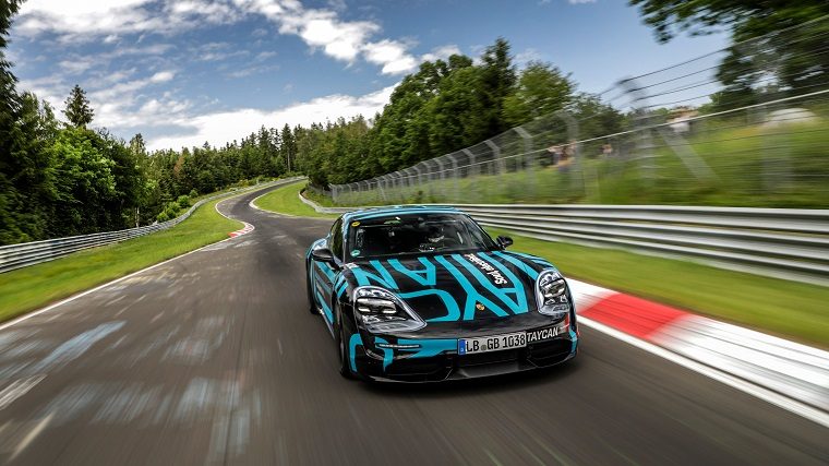 Porsche Taycan Prototype at Nurburgring Norschleife